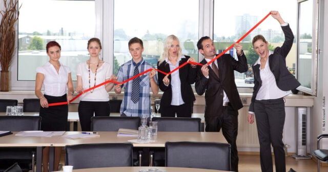 Das gesamte Team trainiert - inkl. Führungskraft